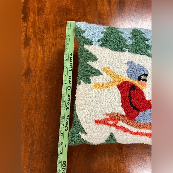 Hooked Winter Decorative Pillow - Picture 2 of 8